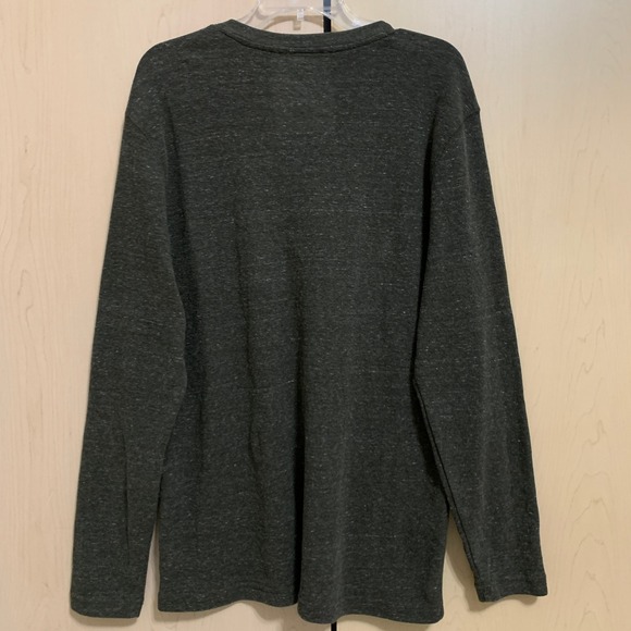 G.H. Bass & Co. Men's Long Sleeve Classic Henley Shirt Gray Heathered Size XL - Picture 2 of 12